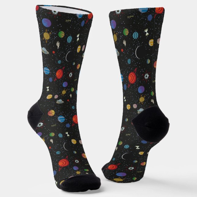 Chaussette RICK ET MORTY™ | Chaussettes de Motif spatial (Angulaire)