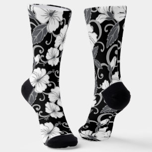 CHAUSSETTE ROBE POLYNÉSIENNE (NOIR)