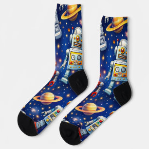 Chaussette robot d'exploration de chaussettes, art cosmique