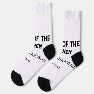 Chaussette Roi de la cuisine ajouter nom chef boulangerie cui