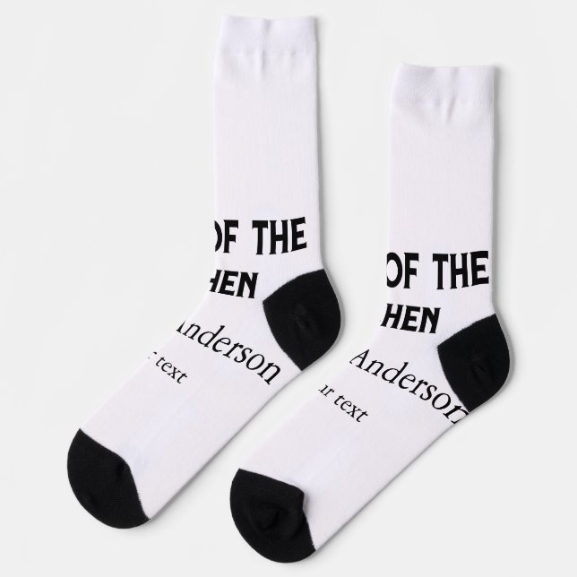 Chaussette Roi de la cuisine ajouter nom chef boulangerie cui (Gauche)