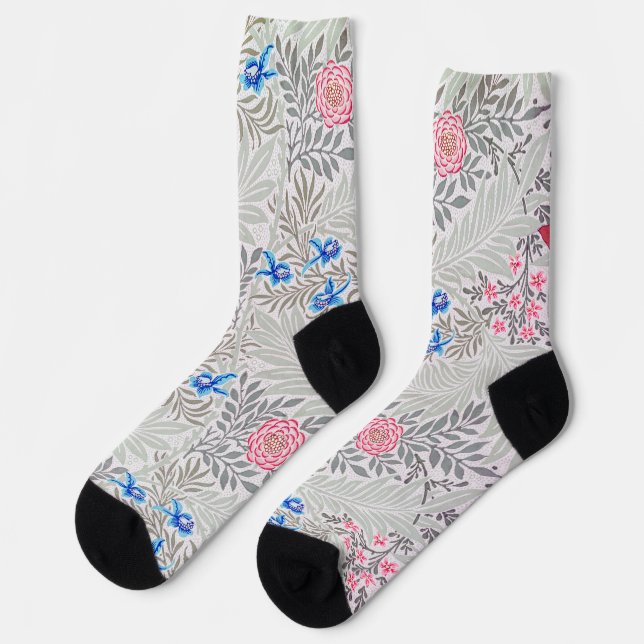 Chaussette Rose and Larkspur, William Morris (Gauche)