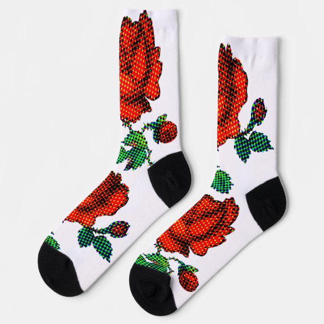 Chaussette Rose Bloom Demi-teinte Beaux-arts (Gauche)