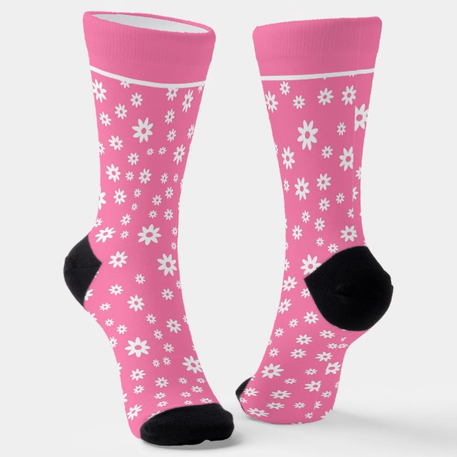 Chaussette Rose floral (Angulaire)