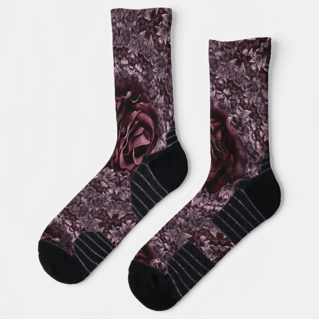 Chaussette Rose Mandala (Gauche)