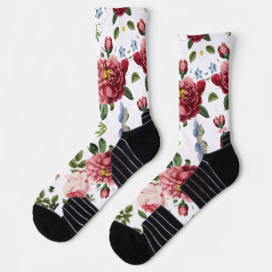Chaussette Roses anglaises roses élégantes vintage romantique
