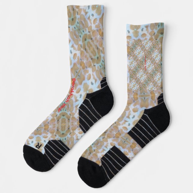Chaussette Roses blanches séchées  (Gauche)