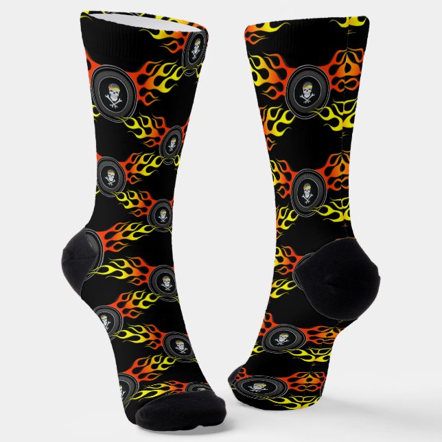 Chaussette Roue de flammes Mécanique (Angulaire)