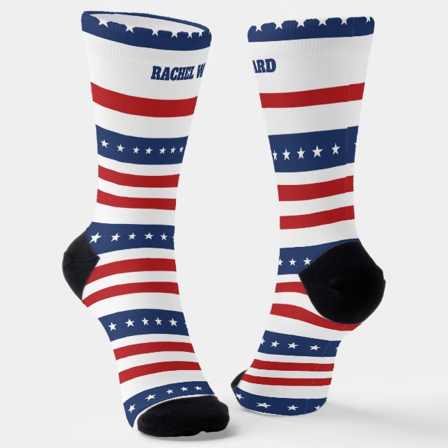 Chaussette Rouge et Bleu du 4 juillet (Angulaire)