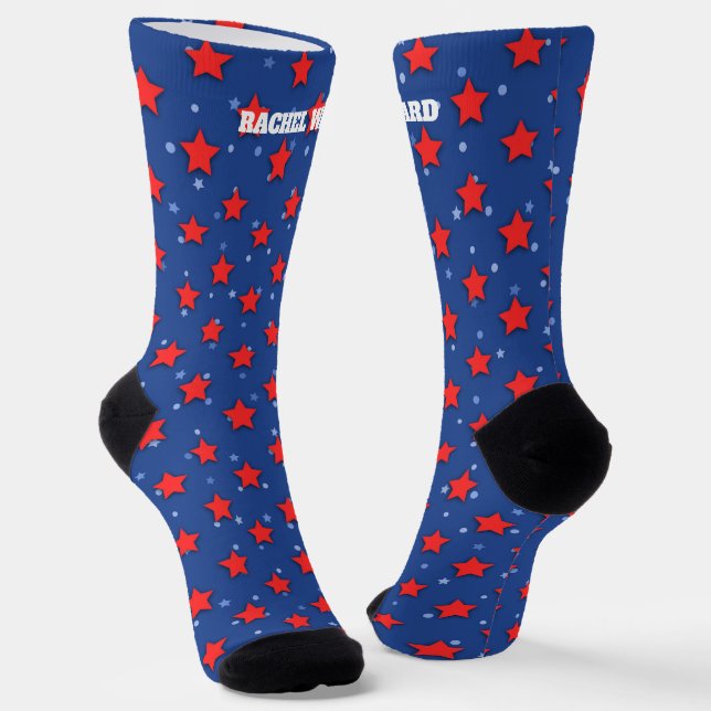 Chaussette Rouge et Bleu du 4 juillet (Angulaire)