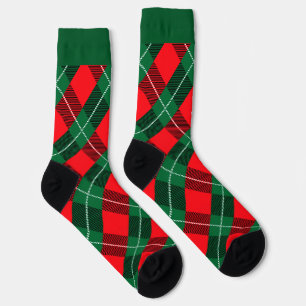 Chaussette Rouge et vert Festive Vacances Plaid