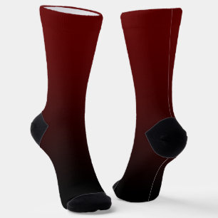 Chaussette Rouge foncé à ombre noir