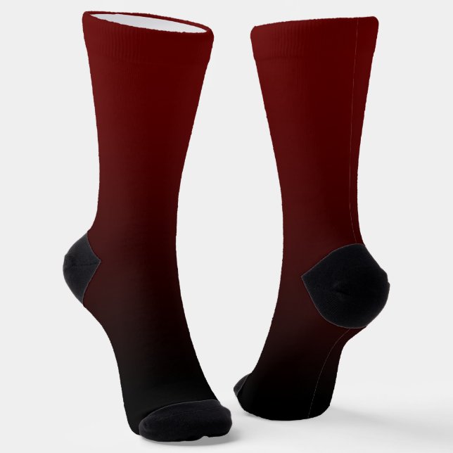 Chaussette Rouge foncé à ombre noir (Angulaire)