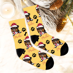 Chaussette Rough Collie Chien cadeau de Noël personnalisé