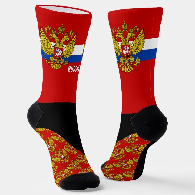 Chaussette Russie Chaussettes, drapeau russe patriotique / sp (Angulaire)