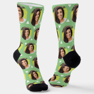 Chaussette Sage Green Photo Girfriend pour copine mignonne