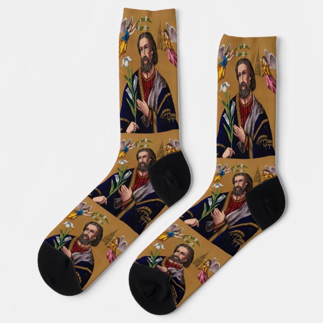 Chaussette Saint Joseph Guardian of the Holy Family (Gauche)