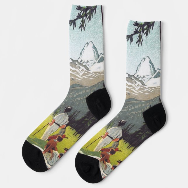 Chaussette Saint Moritz par Emil Cardinaux (Gauche)