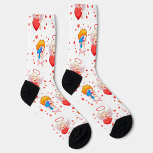 Chaussette Saint-Valentin 2025 : Angels mignons et joyeux 👼