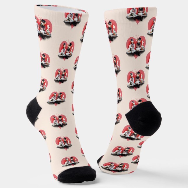 Chaussette Saint-Valentin Couple Rusé (Angulaire)