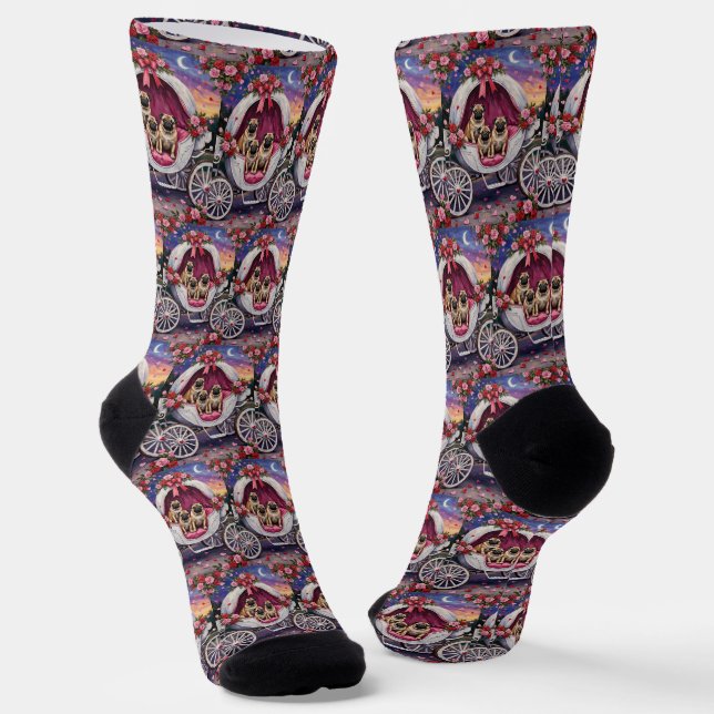 Chaussette Saint-Valentin pour chien Carlin (Angulaire)