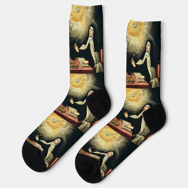 Chaussette Sainte Thérèse d'Avila Mystique de Feu Art  (Gauche)