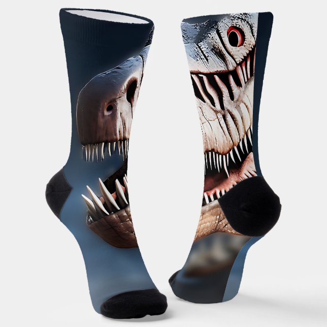 Chaussette Salutations Mon Fellow T Rexs, Chaussettes d'équip (Angulaire)