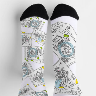 Chaussette Sana Tarot THE FOOL & THE WORLD