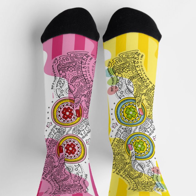Chaussette Sana Tarot - Two of Pentacles (Haut)