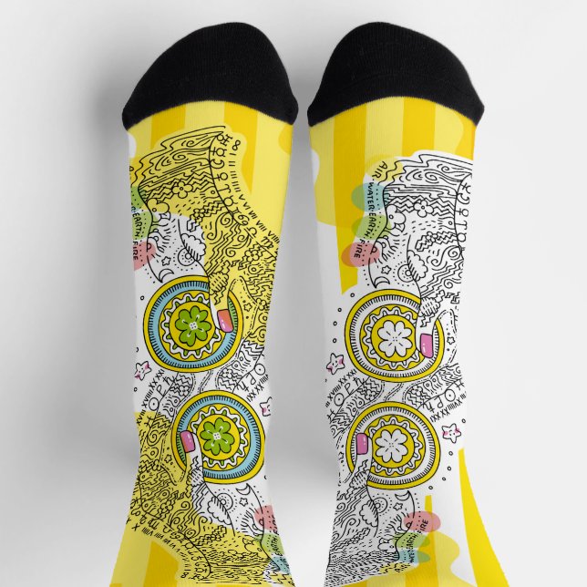 Chaussette Sana Tarot - Two of Pentacles (Haut)