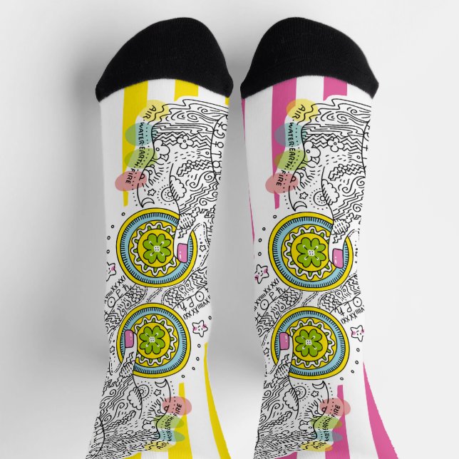 Chaussette Sana Tarot - Two of Pentacles (Haut)
