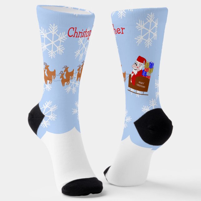 Chaussette Santa In Sleigh Design Christmas (Angulaire)