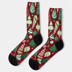 Chaussette sapin de Noël bonbons ornements chaussettes