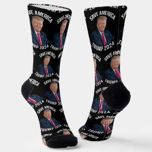 Chaussette Sauvez l'Amérique Trump 2024 Président Donald J. T