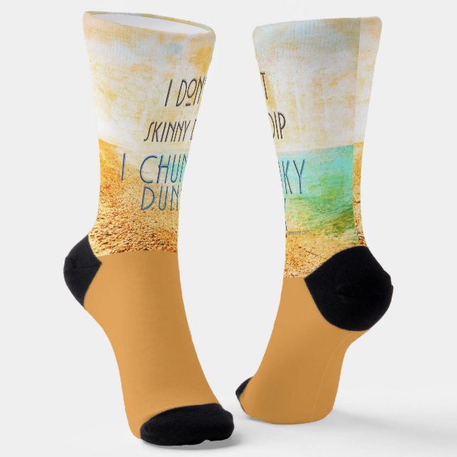 Chaussette Scène de plage idyllique et chaude de SlipperyJoe  (Angulaire)