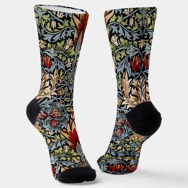 Chaussette Schéma floral William Morris Snakeshead (Angulaire)