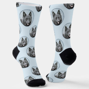 Chaussette Schipperke Peinture Black Cute Original Chien Art