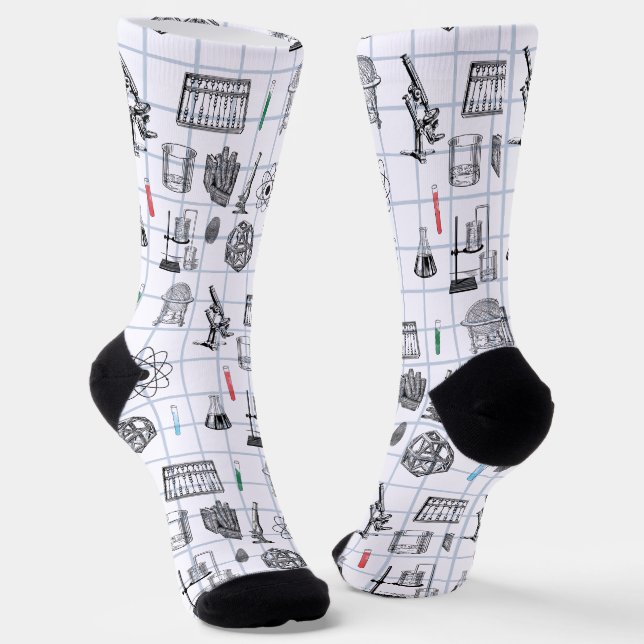 Chaussette Science Chemistry Scientist Pattern (Angulaire)
