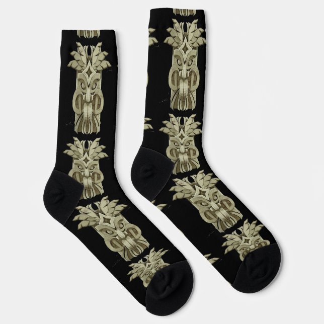Chaussette Sculpture Tiki taillé Tonnerre (Droite)