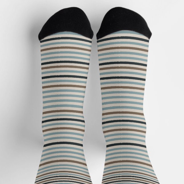 Chaussette Sentiers Echo Striped Durable Chaussettes - Bleu (Haut)