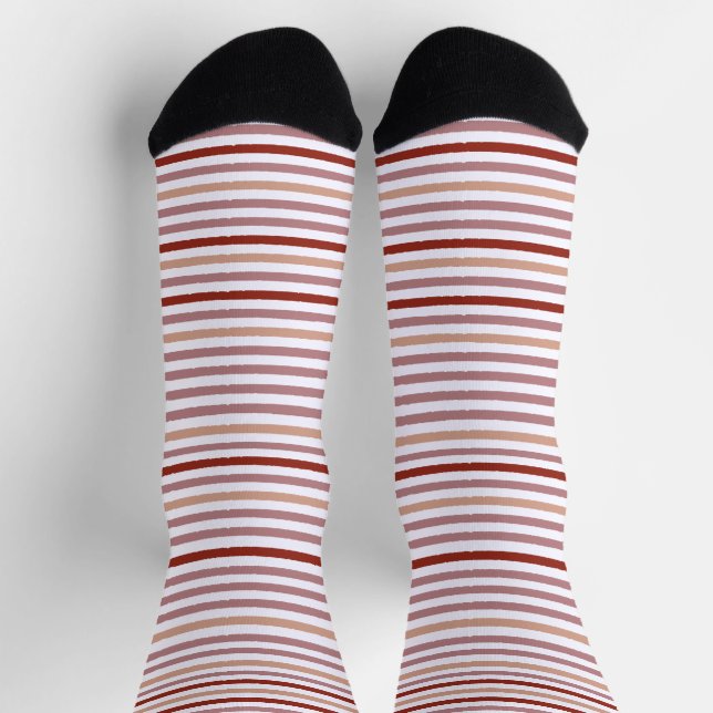 Chaussette Sentiers Echo Striped Durable Chaussettes - Rose (Haut)