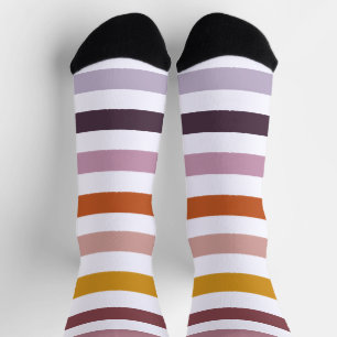 Chaussette Sentiers Echo Striped Durable Chaussettes - Roses