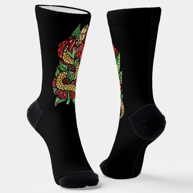 Chaussette Serpent à fleurs (Angulaire)