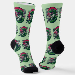 Chaussette Serpent vert
