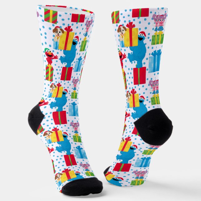 Chaussette Sesame Street Noël Présente Motif (Angulaire)