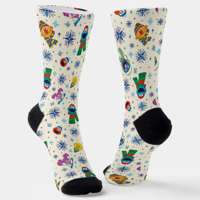 Chaussette Sesame Street Noël Snowflake Motif (Angulaire)