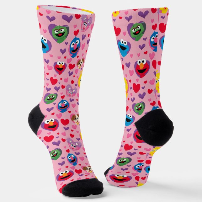 Chaussette Sesame Street Valentine Hearts Motif (Angulaire)