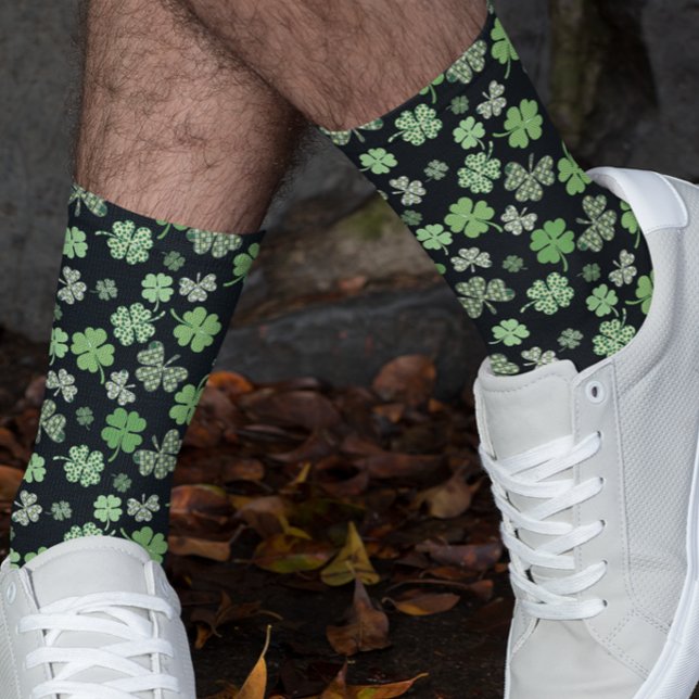 Chaussette Shamrock Clover Green St. Patrick's day (Créateur téléchargé)