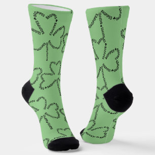 Chaussette Shamrock de texte Bagpipes