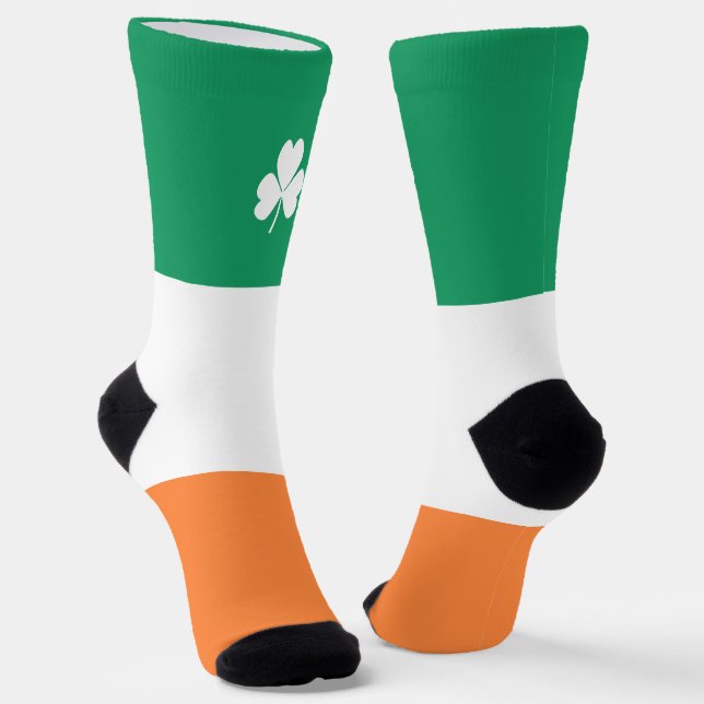 Chaussette Shamrock irlandais Jour de la Saint Patrick (Angulaire)